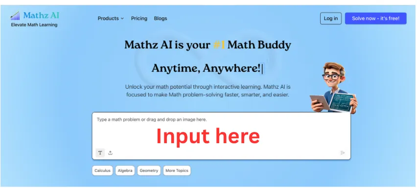 Help options in MathzAI