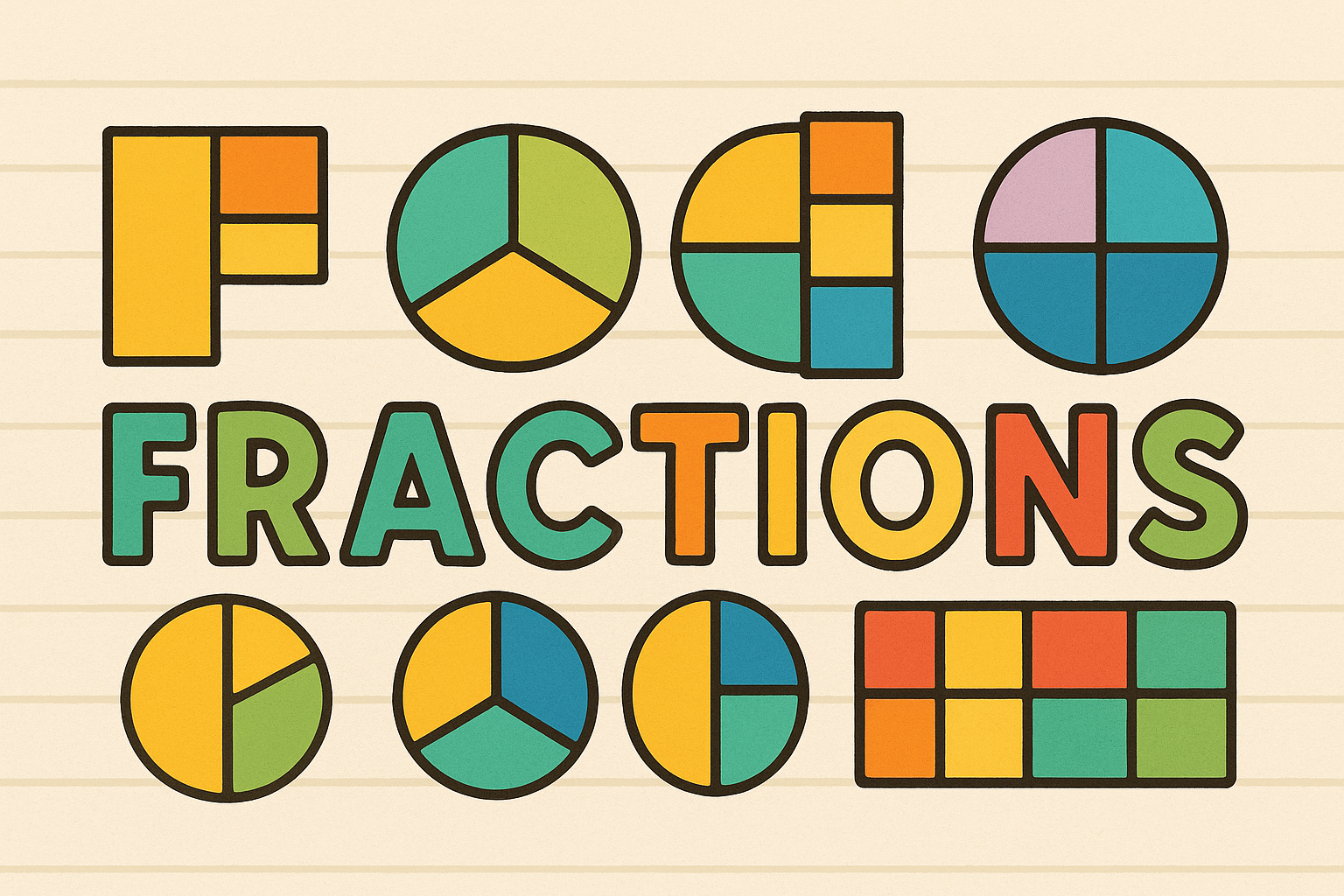 Colorful fraction visualization