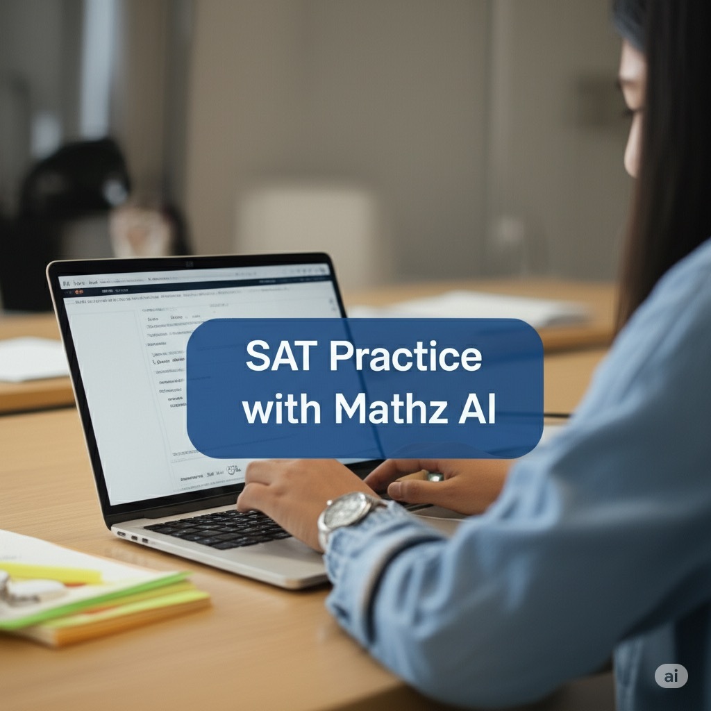 SAT math formulas study guide with student studying
